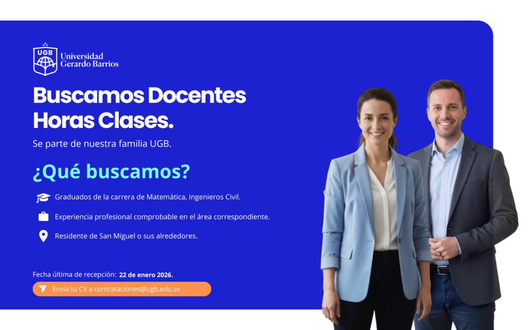 PLAZA DISPONIBLE: DOCENTES HORAS CLASES