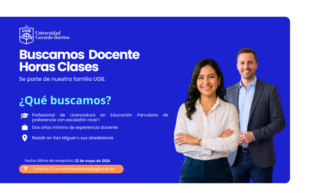 PLAZA DISPONIBLE: DOCENTE HORAS CLASES