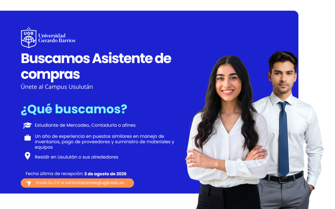 PLAZA DISPONIBLE: ASISTENTE DE COMPRAS